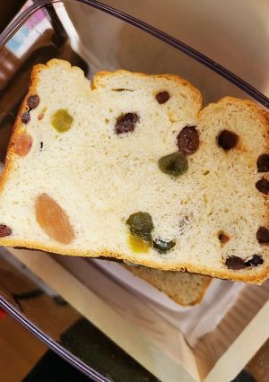 HBで簡単４色甘納豆パン♪-レシピのメイン写真