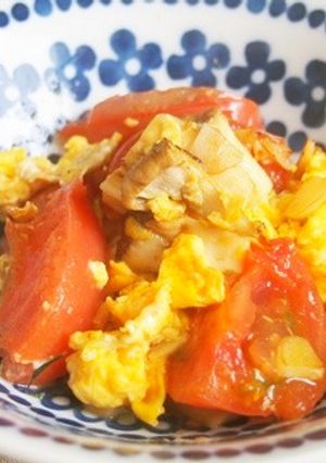 エリンギ・トマトのふわふわ卵炒め♪-レシピのメイン写真
