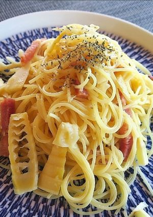 簡単☆春香る筍とベーコンのペペロンチーノ-レシピのメイン写真