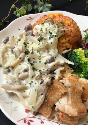 簡単♥ご馳走感あるチキンクリームライス-レシピのメイン写真