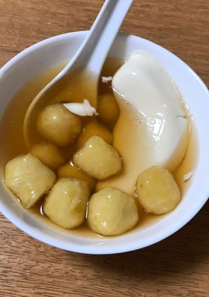 豆腐で簡単豆花　with芋圓-レシピのメイン写真