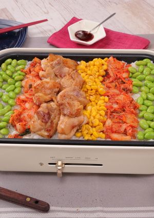 ホットプレートで♪鶏肉ビビンバ-レシピのメイン写真