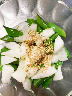 レンジ大根スナップエンドウ甘酢塩きんぴら-レシピのメイン写真