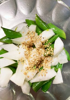 レンジ大根スナップエンドウ甘酢塩きんぴら-レシピのメイン写真