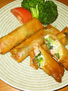 【学校給食】青菜とツナの春巻き-レシピのメイン写真