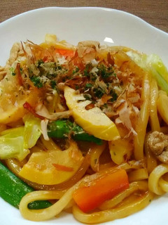 タケノコ入り焼きうどん-レシピのメイン写真