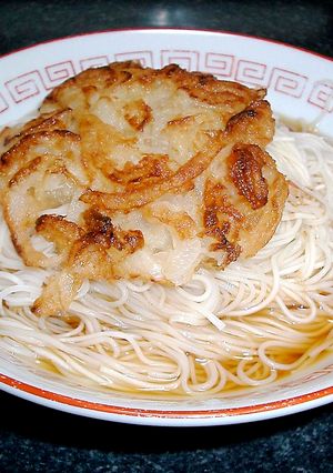 がっつり！かきあげのせぶっかけそうめん-レシピのメイン写真