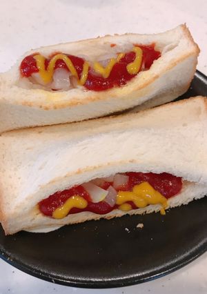 食パンで、ホットサンドのホットドッグ!-レシピのメイン写真