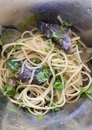 カツオのタタキの残りものパスタ-レシピのメイン写真