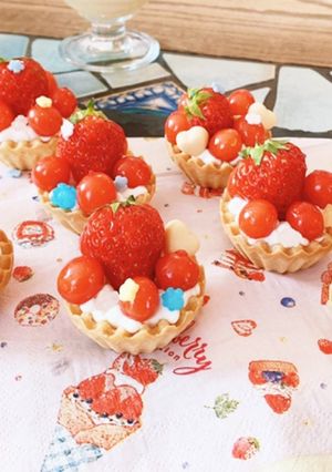 フルーツいっぱいプリンタルト-レシピのメイン写真
