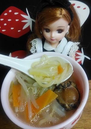 リカちゃん♡鮑 ホタテだしラーメンꕤ*｡-レシピのメイン写真
