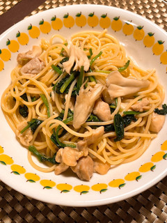 鶏肉とほうれん草の和風パスタ-レシピのメイン写真