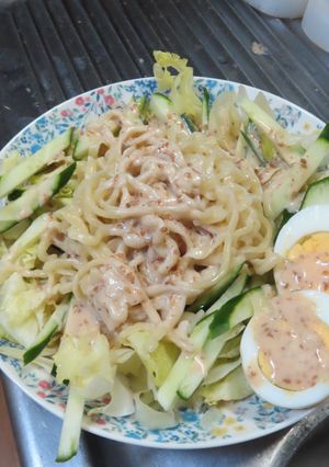 ゴマドレッシングにマヨを加えてラーメンサラダ-レシピのメイン写真