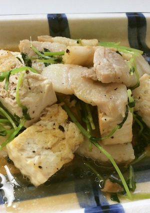 豆苗チャンプル-レシピのメイン写真