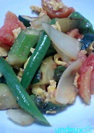 ☆夏野菜の卵炒め☆　～塩コショー味～-レシピのメイン写真