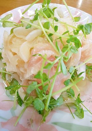 新玉ねぎと生ハムの甘酢合え-レシピのメイン写真