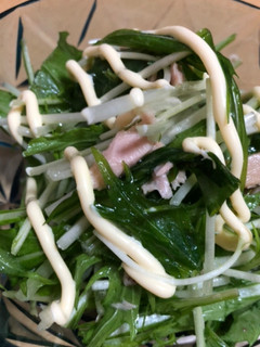 水菜のサラダ(シンプルドレッシング)-レシピのメイン写真