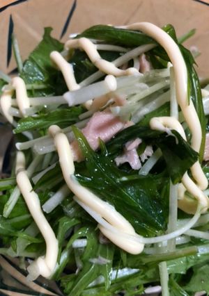 水菜のサラダ（シンプルドレッシング）-レシピのメイン写真