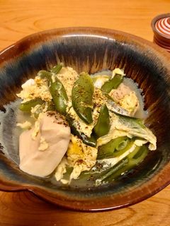 スナップエンドウと高野豆腐の卵とじ-レシピのメイン写真