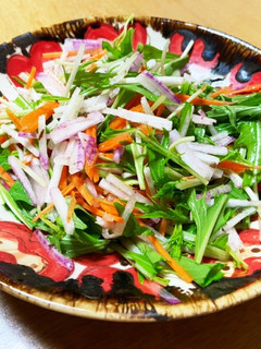 やみつき水菜サラダ-レシピのメイン写真