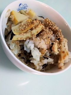 たけのこと塩昆布の炊き込み御飯-レシピのメイン写真