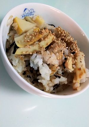 たけのこと塩昆布の炊き込み御飯-レシピのメイン写真