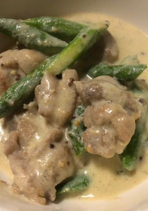 鶏ももとアスパラのマヨ豆乳-レシピのメイン写真