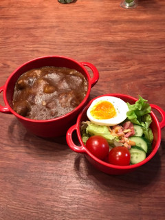 お弁当・・・60カレーとサラダ-レシピのメイン写真