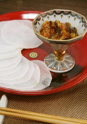 ひらひら大根　にんにくなめ茸　かさ増し★-レシピのメイン写真