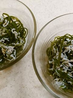 切り昆布としらすの酢の物-レシピのメイン写真