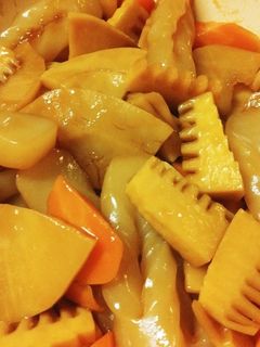うまー!!筍とこんにゃくのてりてり煮♪-レシピのメイン写真