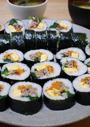 韓国巻きずし 牛肉キンパ-レシピのメイン写真