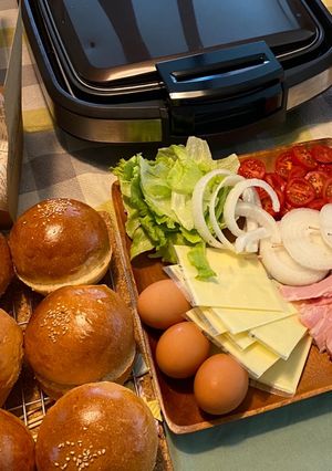 ホットプレートでハンバーガーパーティー-レシピのメイン写真