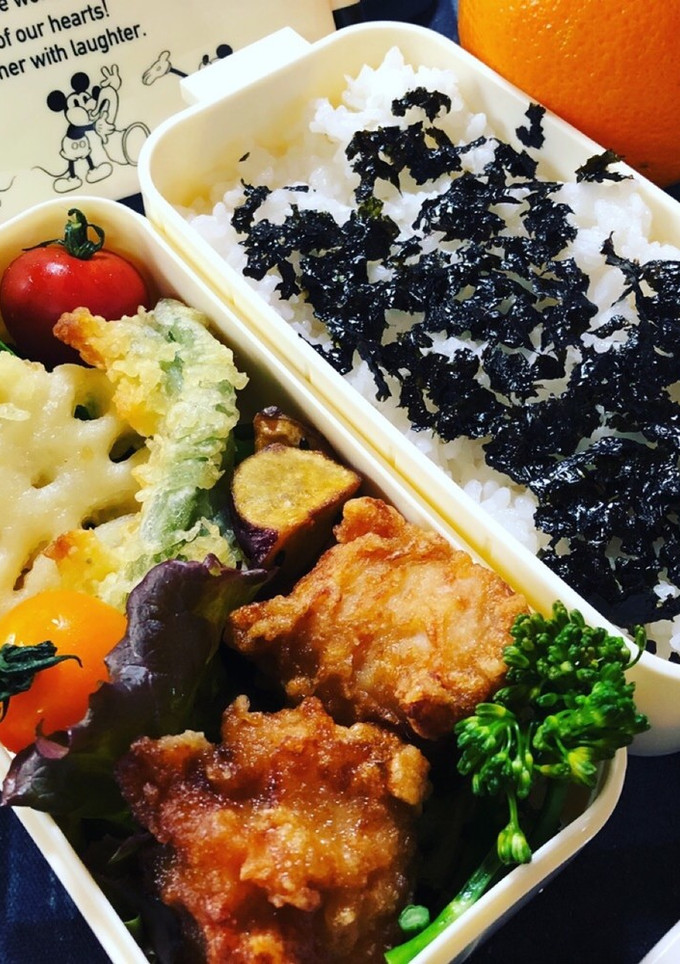 唐揚げと野菜の天ぷら弁当♪-レシピのメイン写真