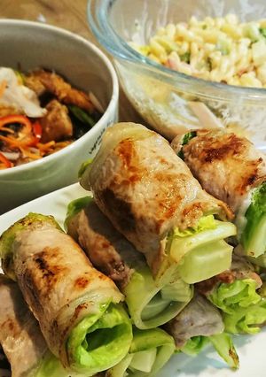 豚肉スライスで春キャベツ巻き巻き-レシピのメイン写真