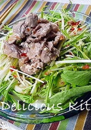 水菜と豚しゃぶのサラダうどん-レシピのメイン写真