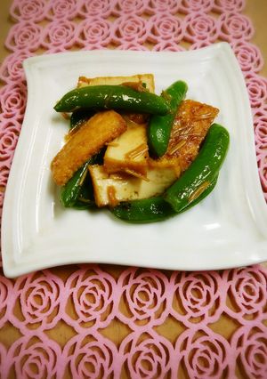 味付け一つ&下茹で不要!厚揚げエンドウ-レシピのメイン写真