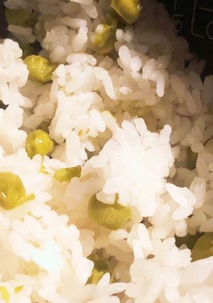えんどう豆の豆ごはん2号分-レシピのメイン写真