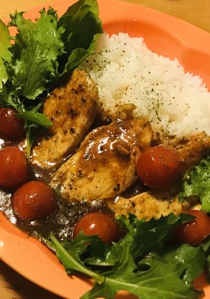 レトルトカレー＆鶏肉のケチャップステーキ-レシピのメイン写真