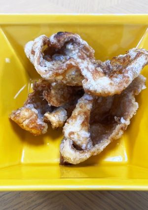 ふもと赤鶏の鶏皮甘辛揚げ。-レシピのメイン写真