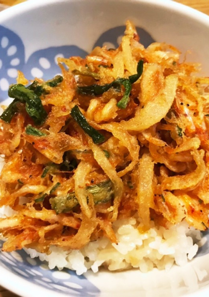 簡単！生桜えびと新玉ねぎのかき揚げ丼-レシピのメイン写真