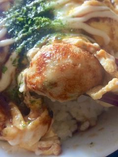 俺流!新感覚たこ焼きオム丼-レシピのメイン写真