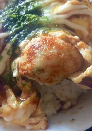 俺流！新感覚たこ焼きオム丼-レシピのメイン写真