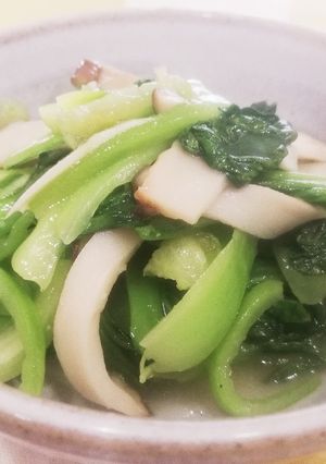 レンジで簡単！エリンギと青梗菜の中華炒め-レシピのメイン写真