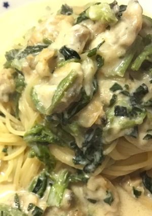 あさりとほうれん草の豆乳クリームパスタ-レシピのメイン写真