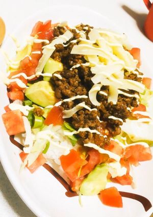 ドライカレーでアレンジタコライス-レシピのメイン写真