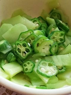 おくらとブロッコリーの茎のナムル-レシピのメイン写真