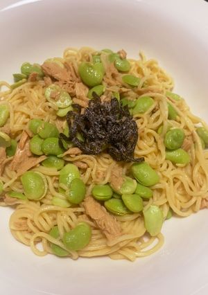 糖質0g麺で作る枝豆ツナのさっぱりパスタ-レシピのメイン写真