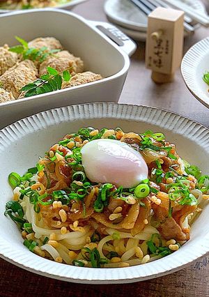 豚肉と玉ねぎの甘辛冷やしぶっかけうどん-レシピのメイン写真