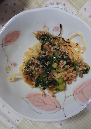 休校レシピ24 小松菜あんかけ焼きそば-レシピのメイン写真
